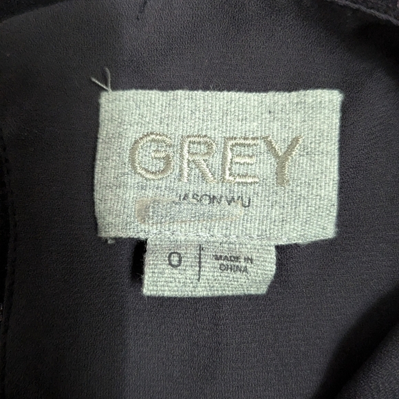 Grey Jason Wu Silk Blend Floral Sheer Blouse Feminine Romantic Evening 0 - Picture 9 of 9